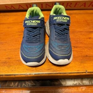 Skechers Kids' Navy and Lime Sneakers